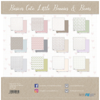 Papers For You Cute Little Bunnies and Bears Basicos Scrap Paper Pack (12pcs) (PFY-1481)